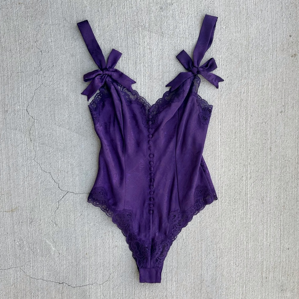 vintage gold label victoria’s secret purple teddy